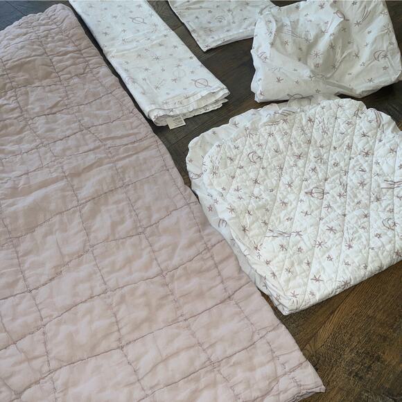 Crate & Barrel Kids Celestial Sheet Set + Changing Pad Cover + Crib Blanket - Picture 4 of 7